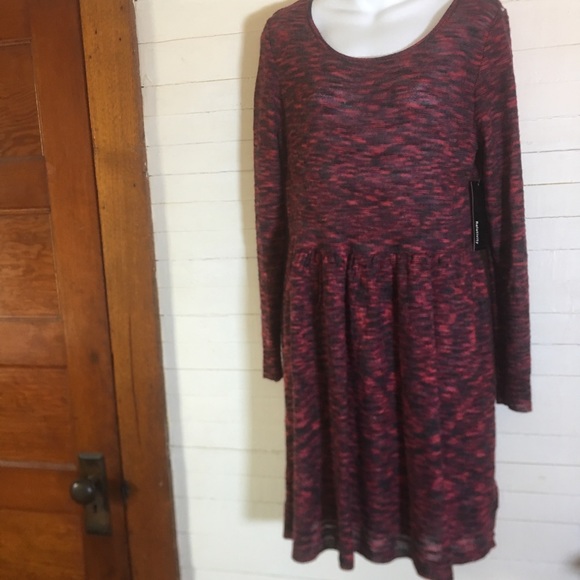 Relativity Dresses & Skirts - Relativity Sweater Dress Red/Black Wool Blend